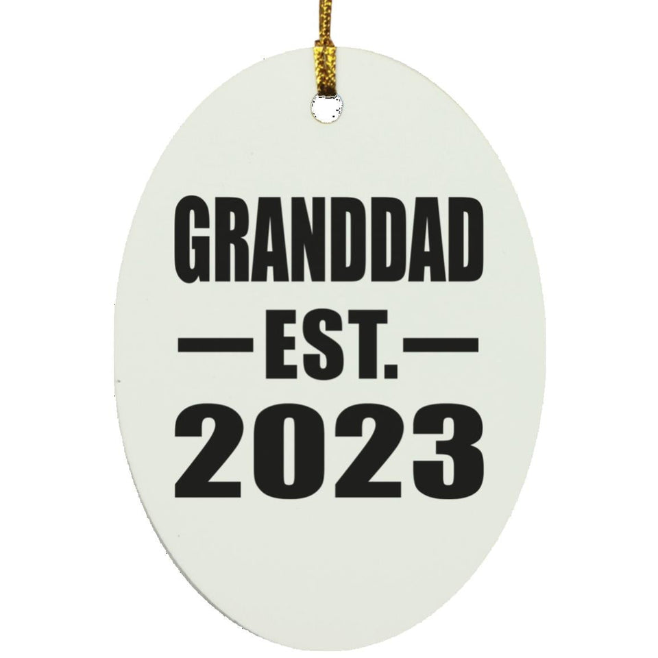 Granddad Established EST. 2023 - Oval Ornament