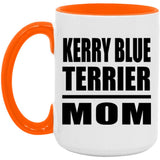 Kerry Blue Terrier Mom - 15oz Accent Mug Orange