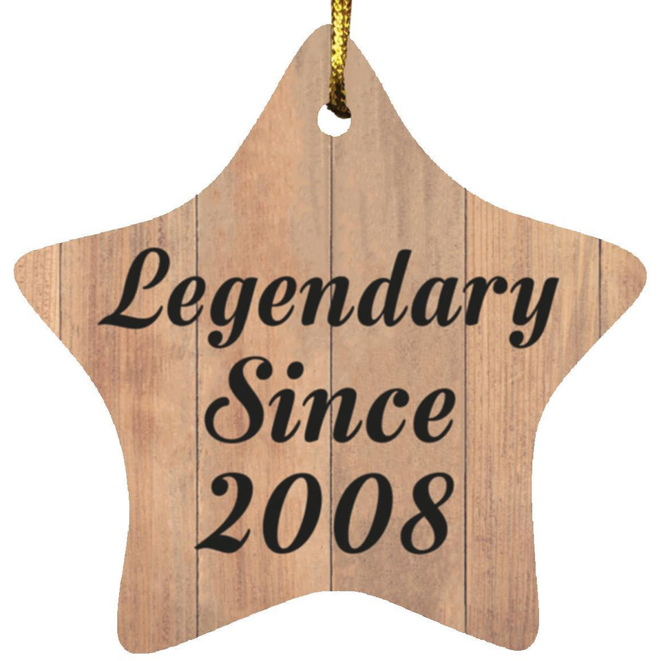 16th Birthday Legendary Since 2008 - Star Ornament C