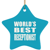 World's Best Receptionist - Star Ornament
