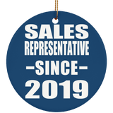 Sales Representative Since 2019 - Circle Ornament