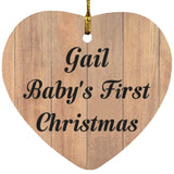 Gail Baby's First Christmas - Heart Ornament C