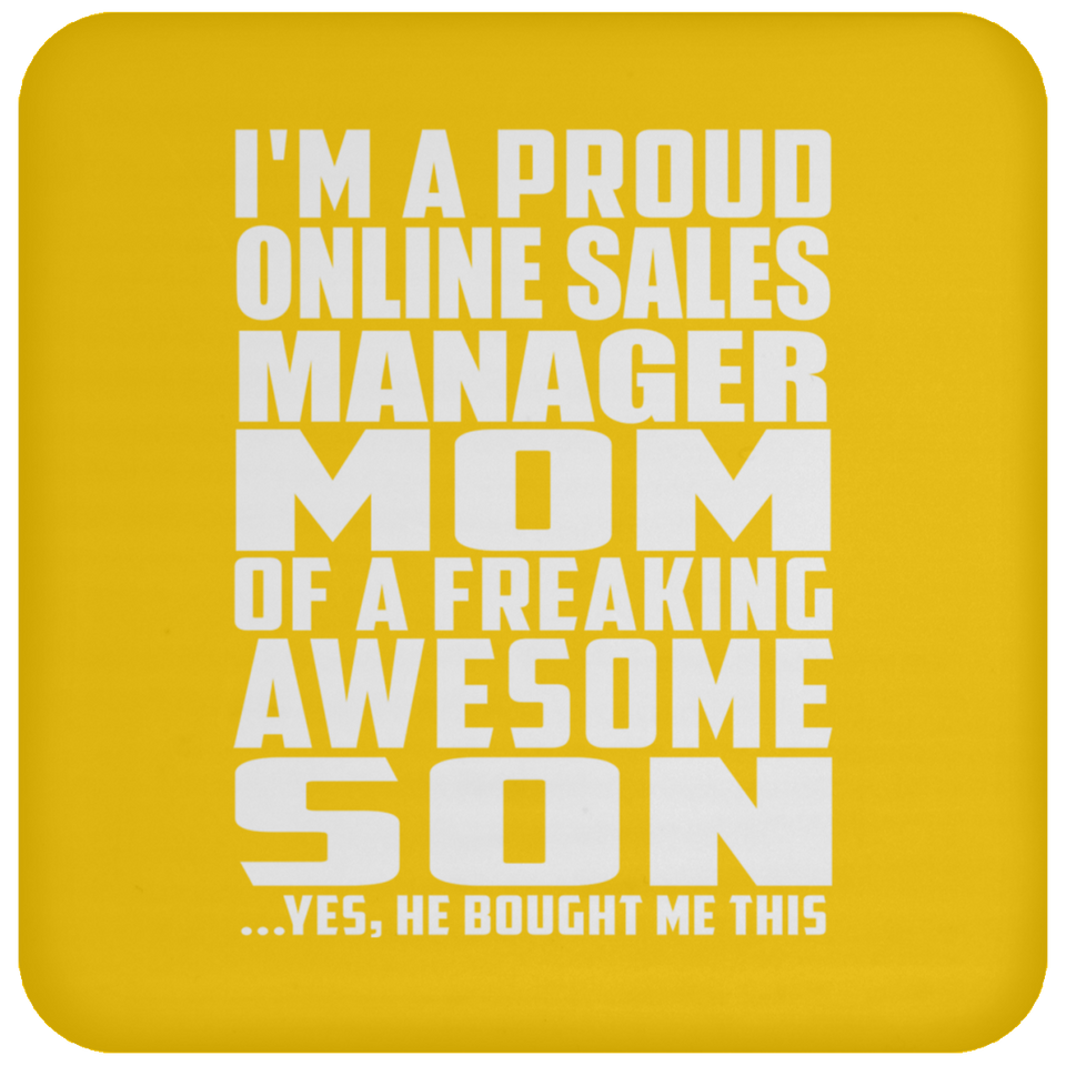 Proud Online Sales Manager Mom Of Awesome Son - Drink Coaster