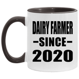 Dairy Farmer Since 2020 - 11oz Accent Mug Black