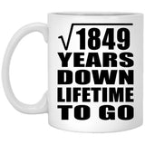 43rd Anniversary Square Root of 1849 Years Lifetime To Go - 11oz Coffee Mug