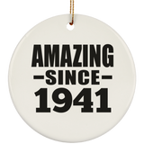 83rd Birthday Amazing Since 1941 - Circle Ornament