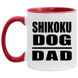 Shikoku Dog Dad - 11oz Accent Mug Red
