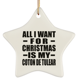 All I Want For Christmas Is My Coton De Tulear - Star Ornament