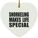 Snorkeling Makes Life Special - Heart Ornament
