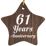 61st Anniversary 61 Years Anniversary - Star Ornament D