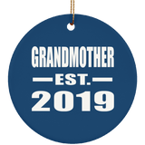 Grandmother Established EST. 2019 - Circle Ornament