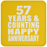 Happy 57th Anniversary 57 Years & Counting - Drink Coaster
