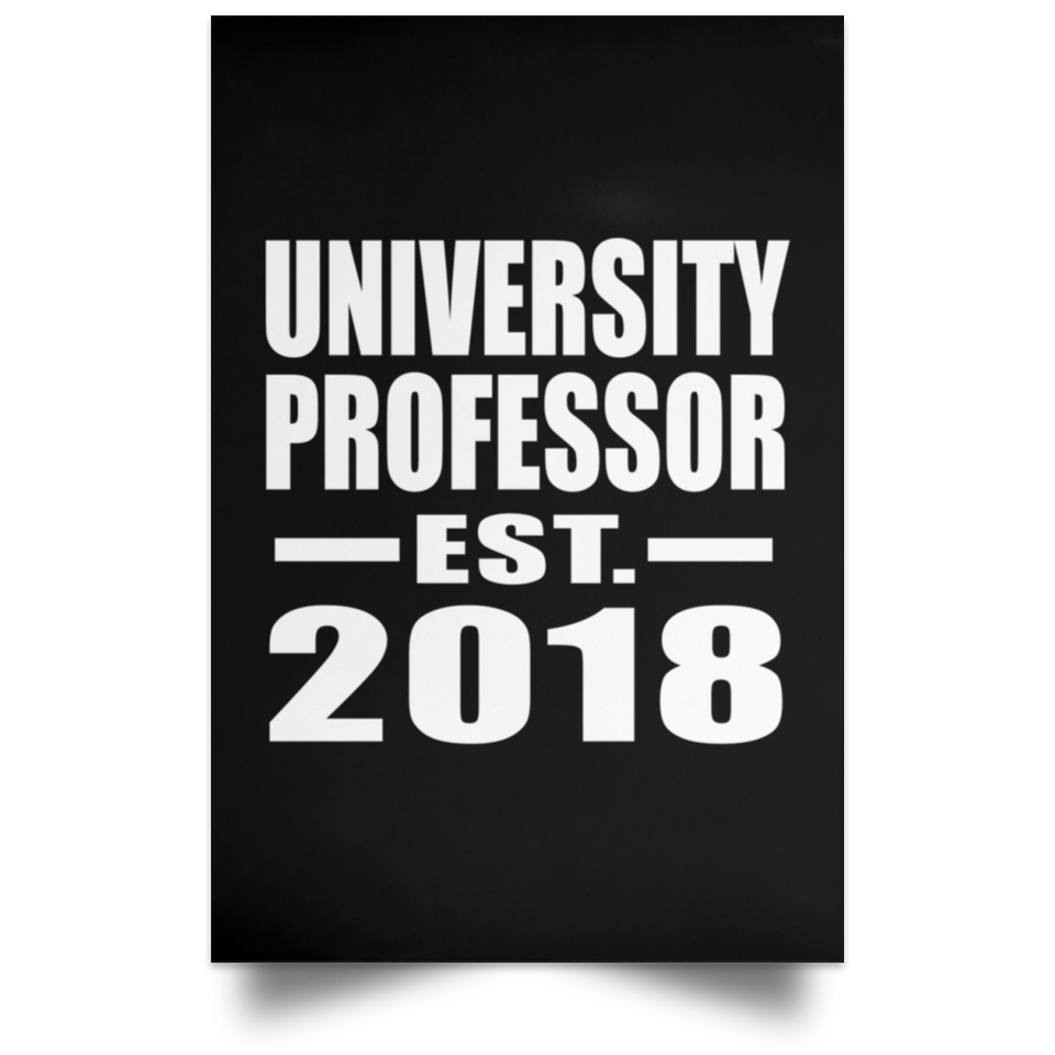 University Professor Established EST. 2018 - Poster Portrait