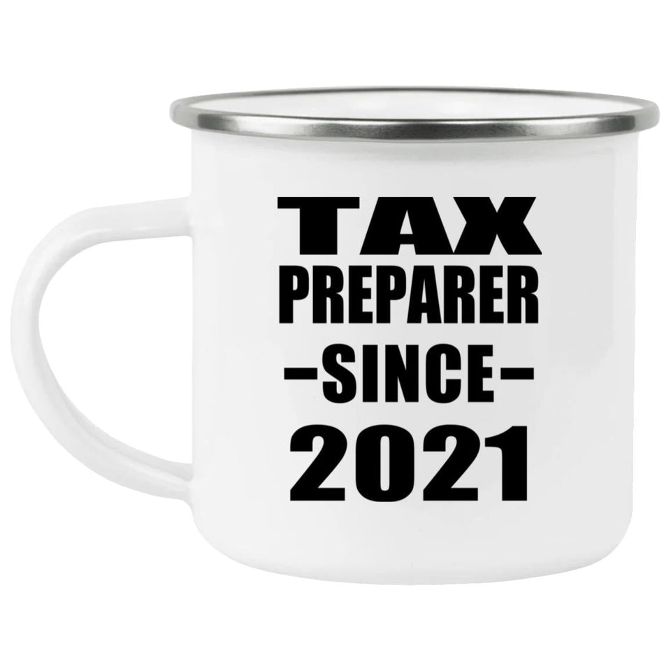 Tax Preparer Since 2021 - 12oz Camping Mug