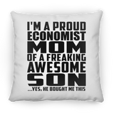 Proud Economist Mom Of Awesome Son - Throw Pillow