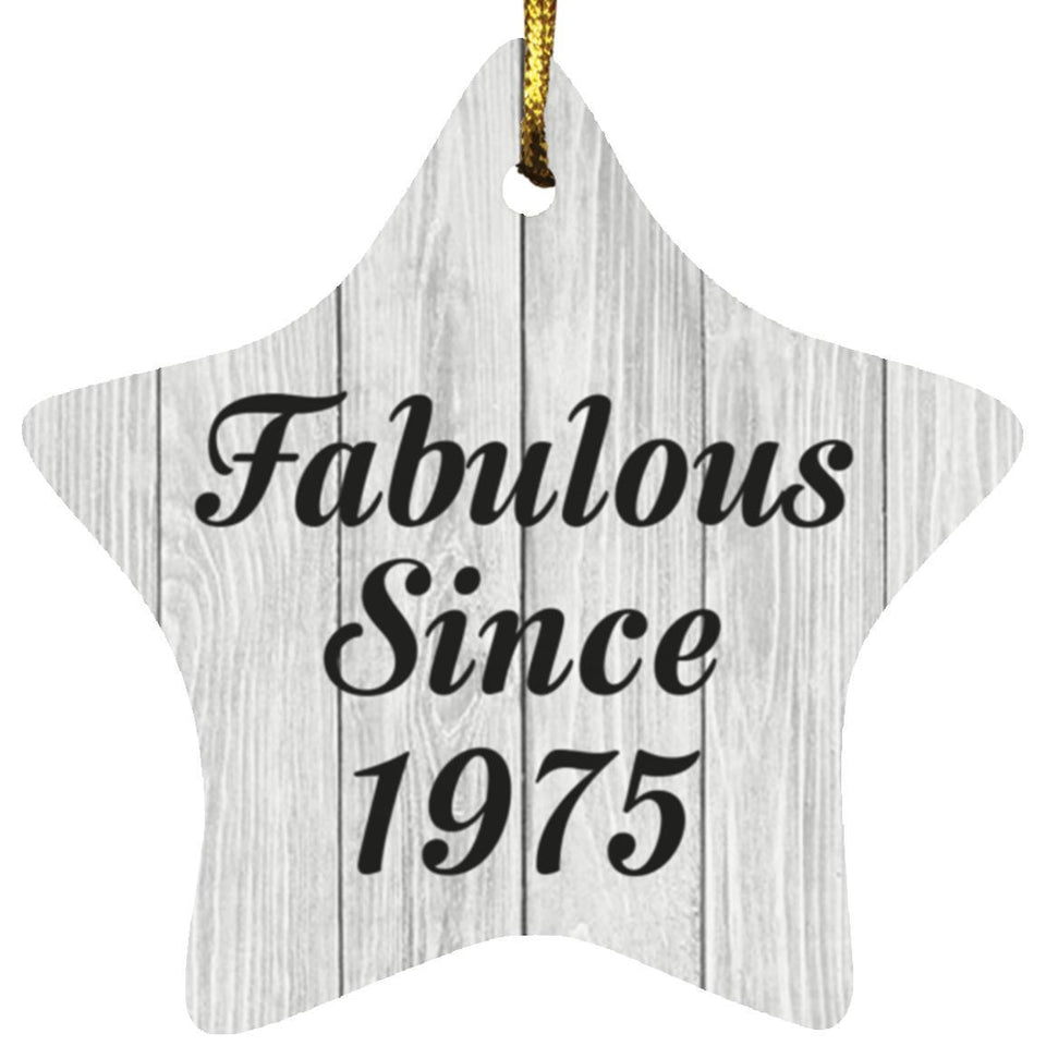 49th Birthday Fabulous Since 1975 - Star Ornament F