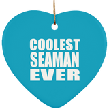 Coolest Seaman Ever - Heart Ornament