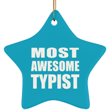 Most Awesome Typist - Star Ornament