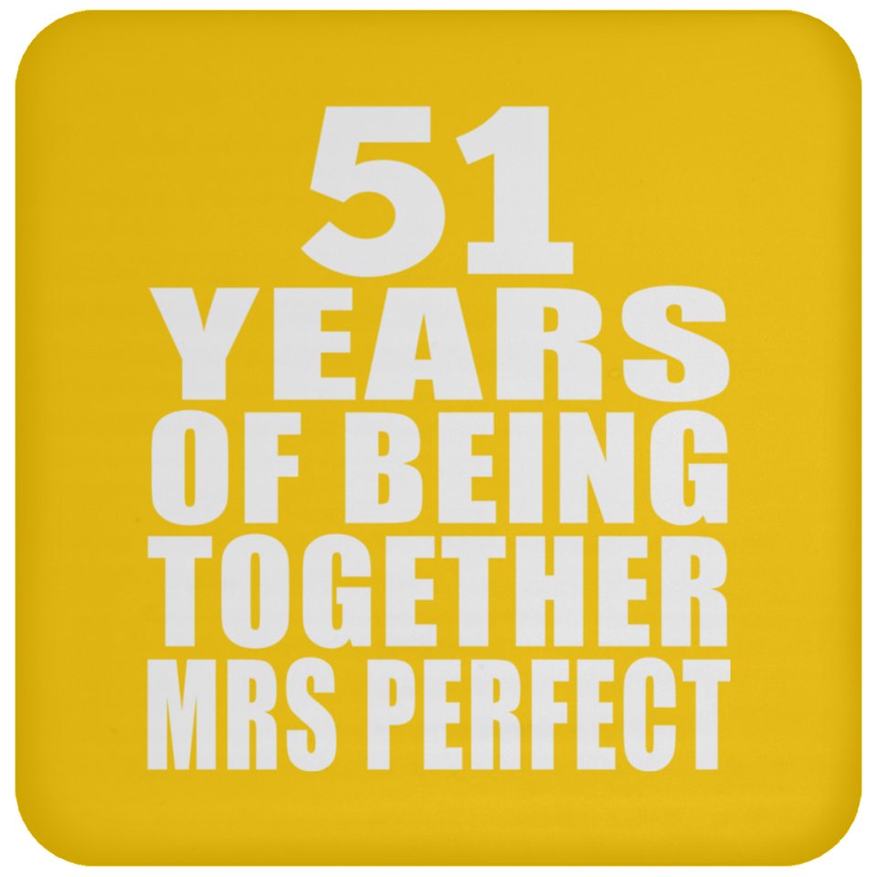51st Anniversary 51 Years Of Being Mrs Perfect - Drink Coaster