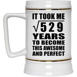 23rd Birthday Took Square Root of 529 Years To Awesome - Beer Stein
