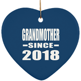 Grandmother Since 2018 - Heart Ornament