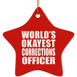 World's Okayest Corrections Officer - Star Ornament