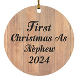 First Christmas As Nephew 2024 - Circle Ornament C