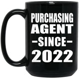 Purchasing Agent Since 2022 - 15oz Coffee Mug Black