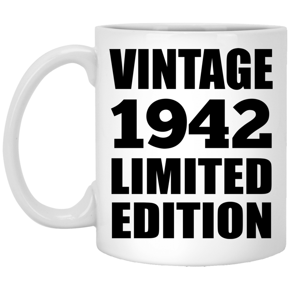 82nd Birthday Vintage 1942 Limited Edition - 11oz Coffee Mug