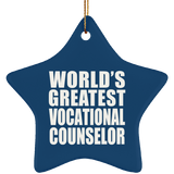 World's Greatest Vocational Counselor - Star Ornament