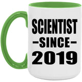 Scientist Since 2019 - 15oz Accent Mug Green