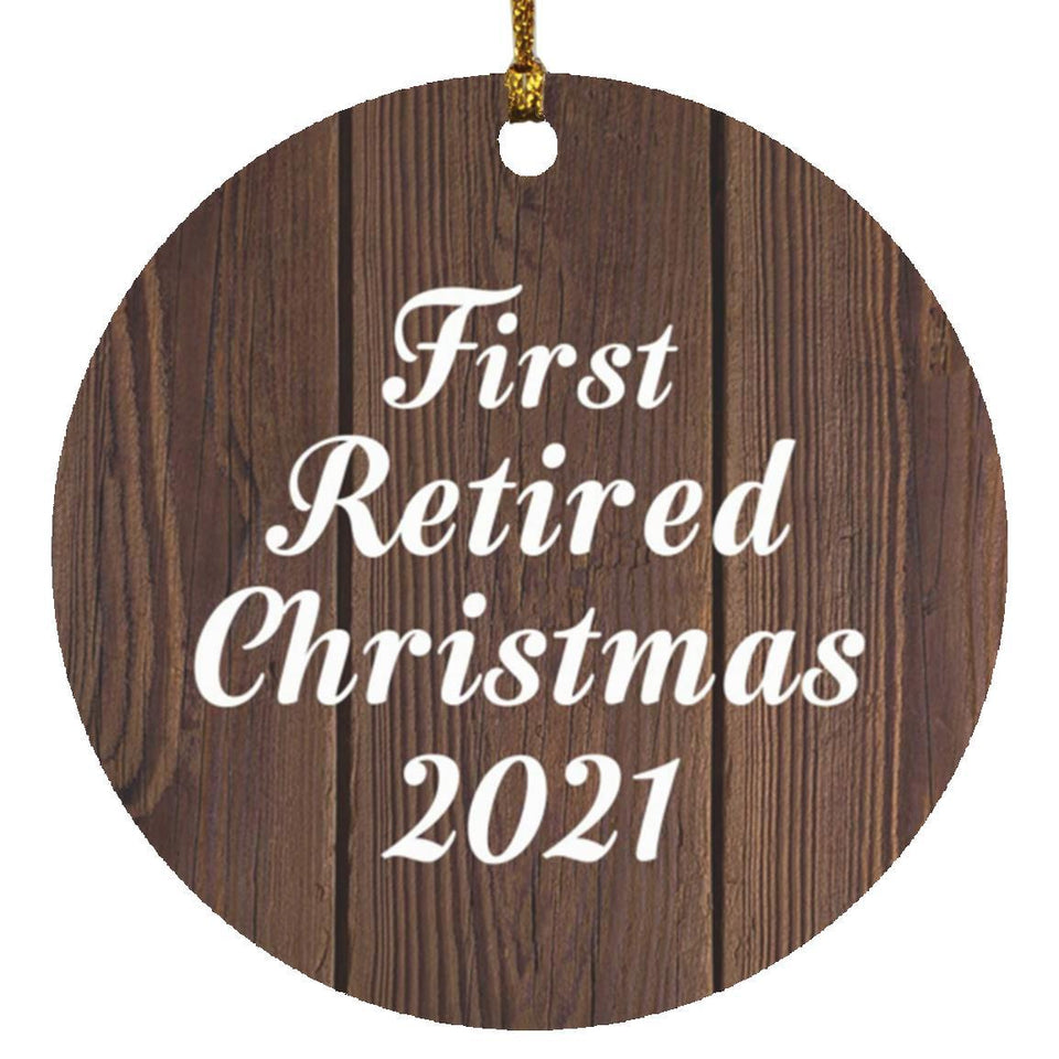 First Retired Christmas 2021 - Circle Ornament D