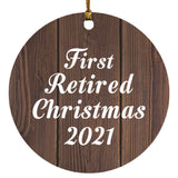 First Retired Christmas 2021 - Circle Ornament D