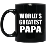 World's Greatest Papa - 11 Oz Coffee Mug Black