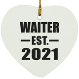 Waiter Established EST. 2021 - Heart Ornament