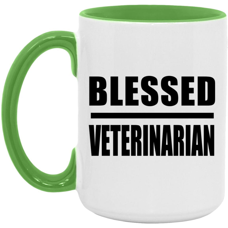 Blessed Veterinarian - 15oz Accent Mug Green