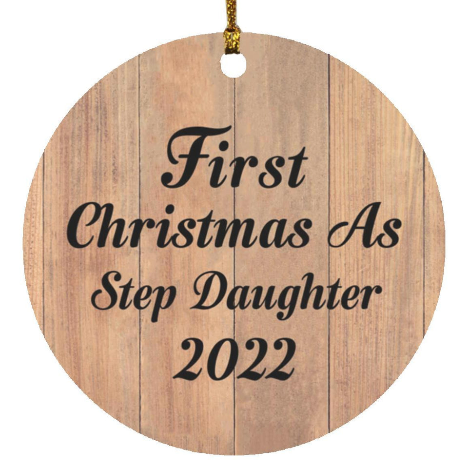 First Christmas As Step Daughter 2022 - Circle Ornament C
