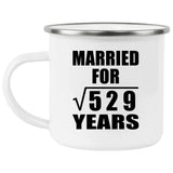23rd Anniversary Married For Square Root of 529 Years - 12oz Camping Mug