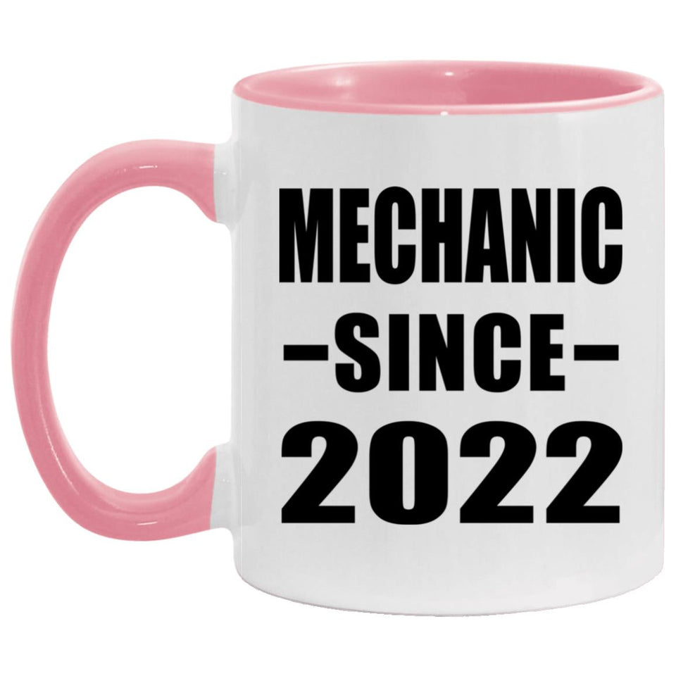Mechanic Since 2022 - 11oz Accent Mug Pink