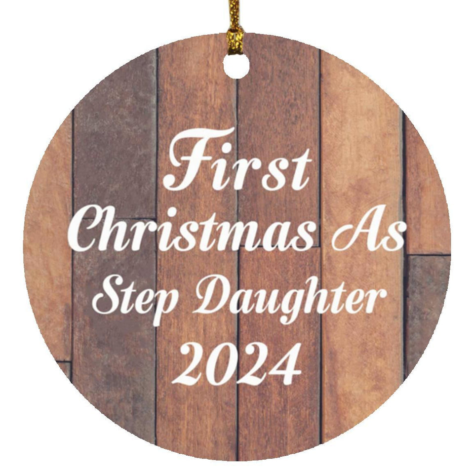 First Christmas As Step Daughter 2024 - Circle Ornament E