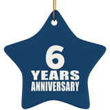 6th Anniversary 6 Years - Star Ornament