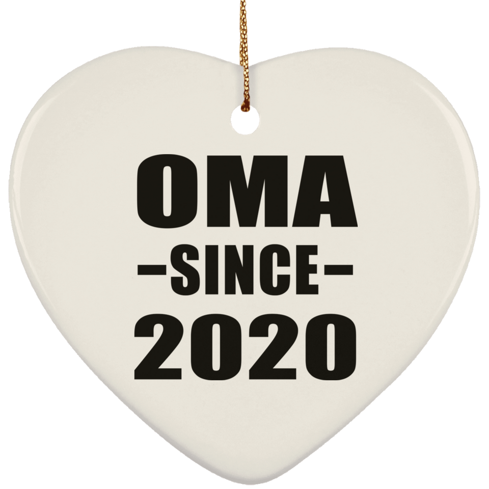 Oma Since 2020 - Heart Ornament