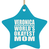 Veronica World's Okayest Mom - Star Ornament