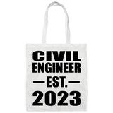 Civil Engineer Established EST. 2023 - Tote Bag White