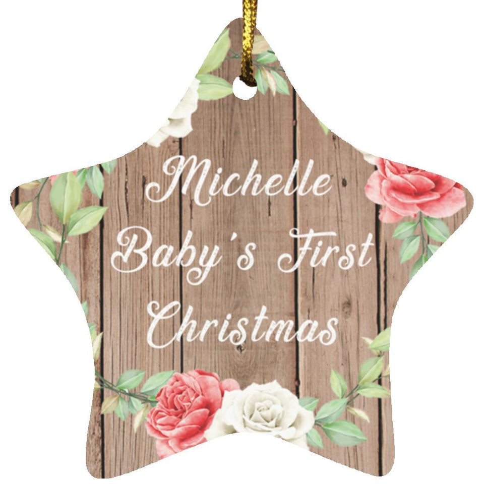 Michelle Baby's First Christmas - Star Ornament B