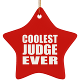 Coolest Judge Ever - Star Ornament
