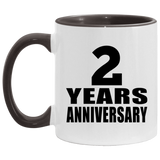 2nd Anniversary 2 Years - 11oz Accent Mug Black