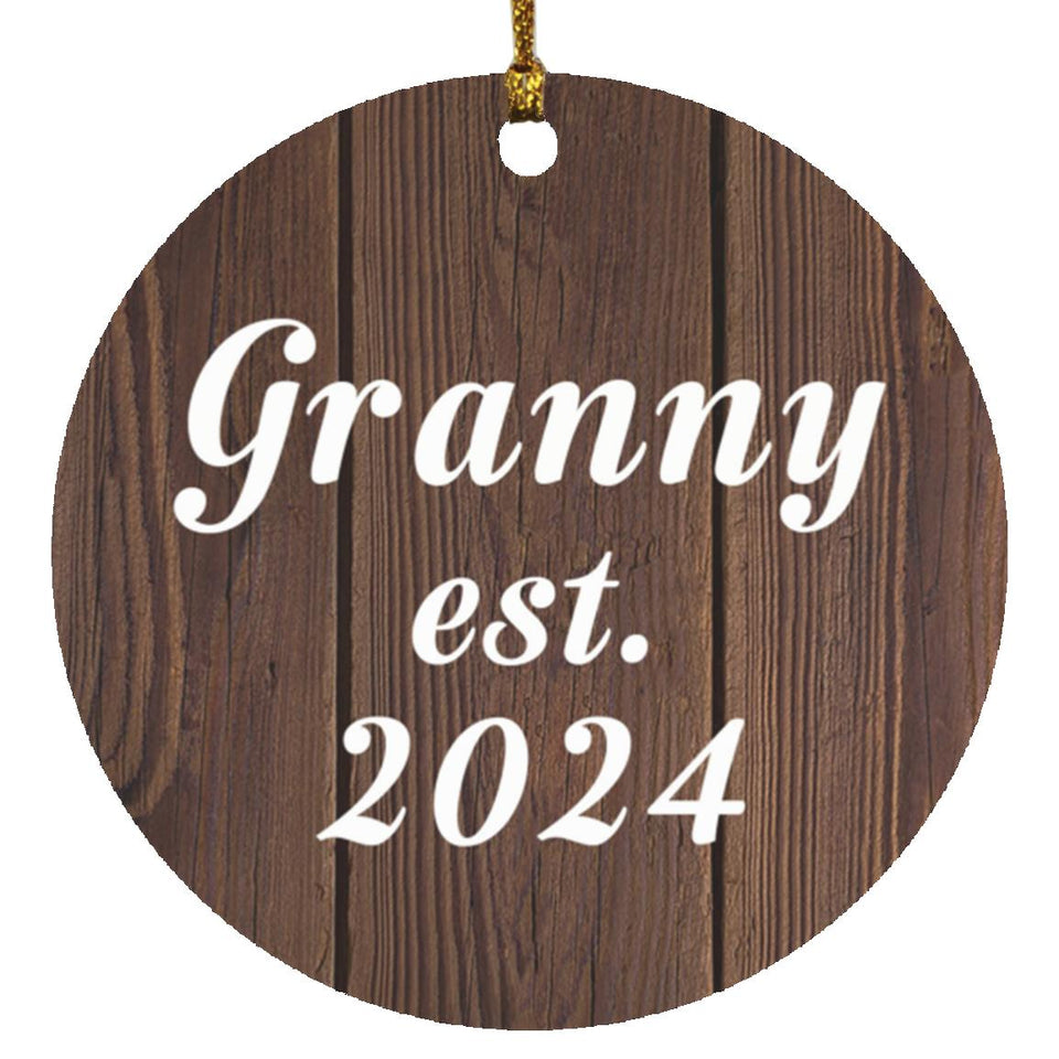 Granny Established EST. 2024 - Circle Ornament D