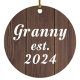 Granny Established EST. 2024 - Circle Ornament D