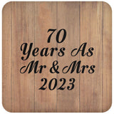 70 Years As Mr & Mrs 2023 - Drink Coaster C